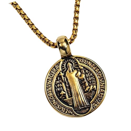 Zkydhbd Exquisite Männer Frauen Halskette Doppelseitig Exorzismus Pendelleuers Schlüsselbein Kette Stilvolle Neckketten Legierung Mode Accessoire Glaube Inspirierter Schmuck von Zkydhbd