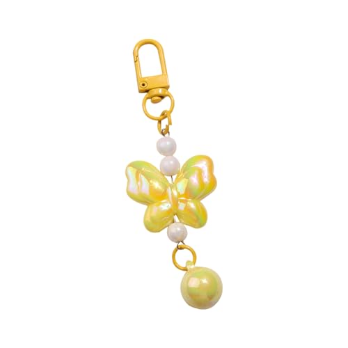 Zkydhbd Exquisites Schmetterlings Charme Schlüsselbund Bunte Perlen Bag Anhänger Ornament Schlüsselringe Schüler Geschenk Mode Schmuck Schmetterling Schlüsselbeine von Zkydhbd