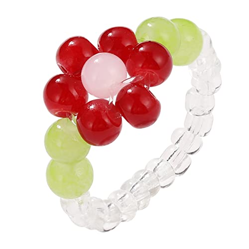 Zkydhbd Flower Perlen Ringe Handgefertigte Farbenfrohe Perlenringe Influencer Gleiche Handschmuckringe Stringringe Kidcore Zkydhbd Flower Perlen Ringe Handgefertigte Farbenfrohe Perlenringe Influencer Gleiche Handschmuckringe Stringringe Kidcore von Zkydhbd