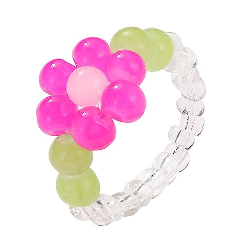 Zkydhbd Flower Perlen Ringe Handgefertigte Farbenfrohe Perlenringe Influencer Gleiche Handschmuckringe Stringringe Kidcore Zkydhbd Flower Perlen Ringe Handgefertigte Farbenfrohe Perlenringe Influencer Gleiche Handschmuckringe Stringringe Kidcore von Zkydhbd