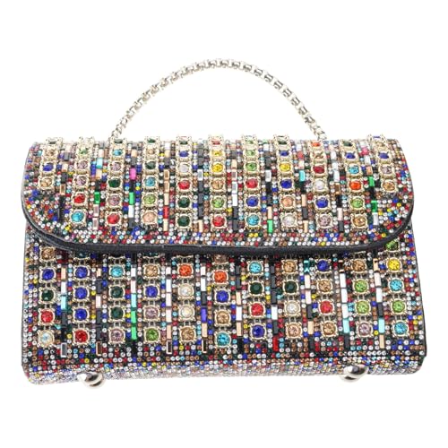 Zkydhbd Frauen Abendkupplungen Geldbörsen Strassbeutel Handtasche Crossbody Schulter Trendy Unterarmgeschenke Strassstiche Clutch Geldtasche von Zkydhbd
