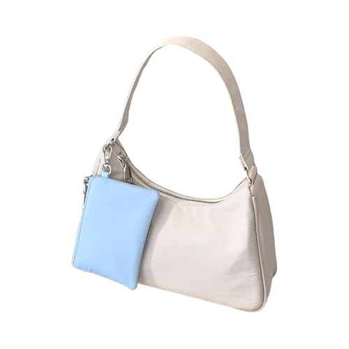 Zkydhbd Frauen Achselbeutel Wirh Änderung Geldbörse Einfache Handtasche All Matching Achtermach Pendelpendelstasche Feste Farben Schulter Frauen Achselhaut Handtasche All Matching Schulter Unterarm von Zkydhbd