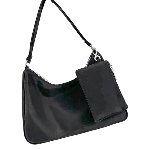 Zkydhbd Frauen Achselbeutel Wirh Änderung Geldbörse Einfache Handtasche All Matching Achtermach Pendelpendelstasche Feste Farben Schulter Frauen Achselhaut Handtasche All Matching Schulter Unterarm von Zkydhbd