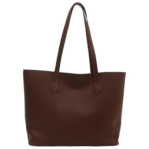 Zkydhbd Frauen Bag PU Leder Schulter Top Großer Kapazität Satchel Elegante Handtasche All Matching Arbeit Frauen Handtasche Mode Satchel PU Leder Schulter Elegant von Zkydhbd