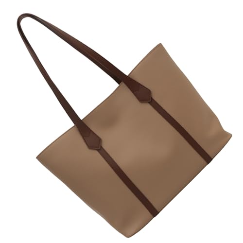 Zkydhbd Frauen Bag PU Leder Schulter Top Großer Kapazität Satchel Elegante Handtasche All Matching Arbeit Frauen Handtasche Mode Satchel PU Leder Schulter Elegant von Zkydhbd