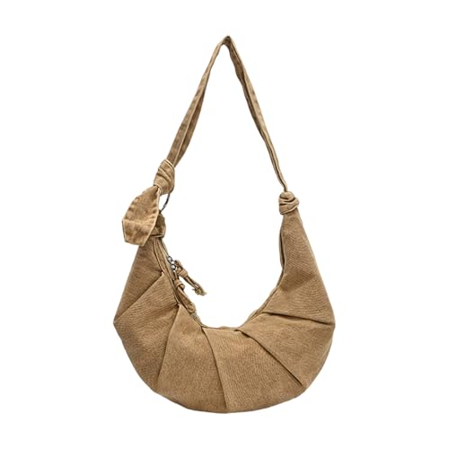 Zkydhbd Frauen Dumplings Bag Falten Schulter Einfaches Crossbody Shopping Große Kapazitätsboten Für Alltägliche Frauen Dumplings Trend Schulter Mode Crossbody Plissee Achselhöhle von Zkydhbd