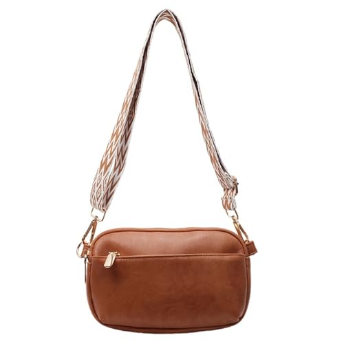 Zkydhbd Frauen Lässige Handtasche Einfache Umhängetasche PU Leder Pendeln Mode Crossbod von Zkydhbd