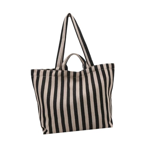 Zkydhbd Frauen Umhängetasche Top Gestreiftes Pendeln Modehandtasche All Matching Shopping Schülern Schule Frauen Leinwand Gestreifte Handtasche Alleinwander Schulter Mode Jeden Tag von Zkydhbd