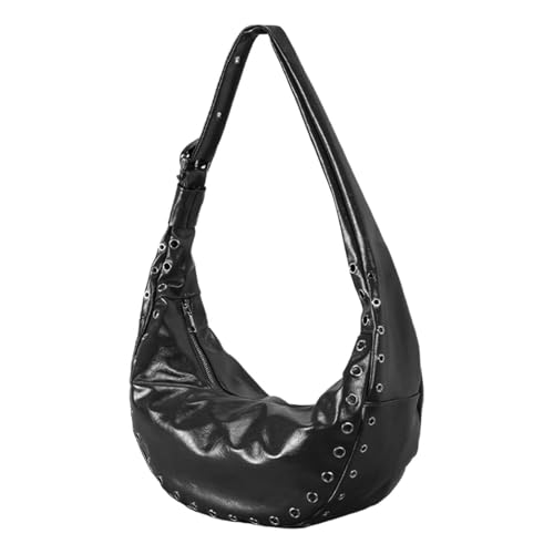 Zkydhbd Frauen Umhängetaschen Nieten Handtasche All Matching Achsel Winter Achselhöhle Trendige Geldbörse Einfache Pendelmut Frauen Dumplings Niel von Zkydhbd