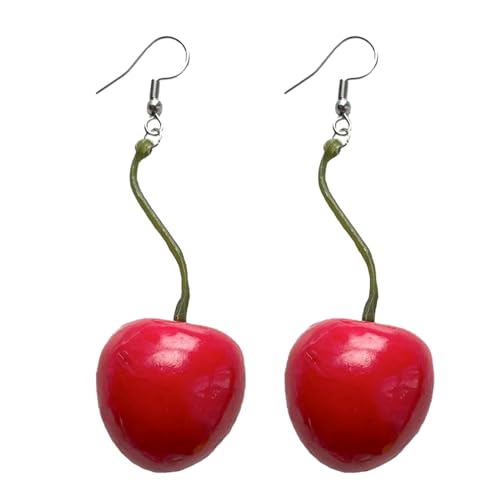 Zkydhbd Fruit Dangle Ohrringe Süße Obstheize Ohrklammern Freundschaft Schmuck Geburtstag Geeignet Für Weibliche Mädchen Hoop Dangle Ohrringe von Zkydhbd