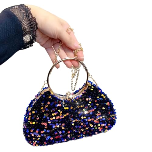 Zkydhbd Funkelnde Pailletten Party Handtasche Mit Geräumiger Weltraum Schulter Geldbörse Crossbody Tasche Geeignet Für Mode Einzelpersonen Party Geldbeutel von Zkydhbd