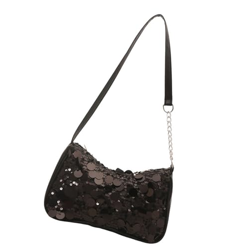 Zkydhbd Glitzernde Umhängetasche Verschiedene Trageoption Kompakte Handtasche Modische Unterarmtasche Für Den Täglichen Gebrauch Und Reisen Bequemer Kettenriemenbaum von Zkydhbd
