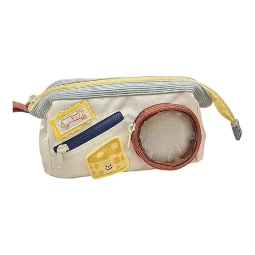 Zkydhbd Große Bleistiftkoffer Multi Kompartimente Polyester Stifte Tasche Tragbarer Stift Organizer Reisekosmetik Für Studentische Frauen Bleistift Mit Geräumigen Kompartimenten von Zkydhbd
