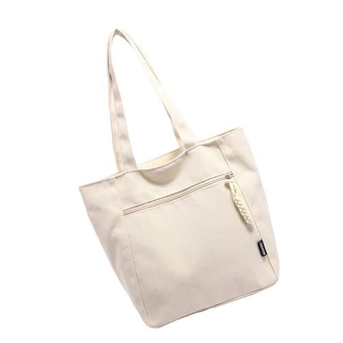 Zkydhbd Große Kapazität Leinwand Toted Bag Arbeitstasche Trendy Umhängetaschen Geldbeutel Handtasche Mit Reißverschluss Für Einkauf Von Strand Schläbler von Zkydhbd