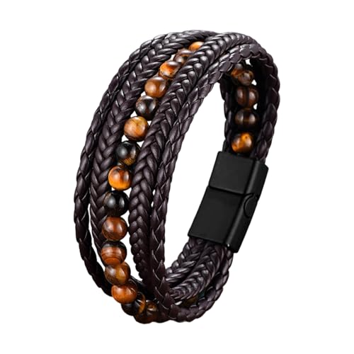 Zkydhbd Herren Stressabbau Armband Einstellbares PU Lederband Mit Natursteinperlen Magnetverschluss Armbandschmuck Schmuck Zkydhbd Herren Stressabbau Armband Einstellbares PU Lederband Mit Natursteinperlen Magnetverschluss Armbandschmuck Schmuck von Zkydhbd
