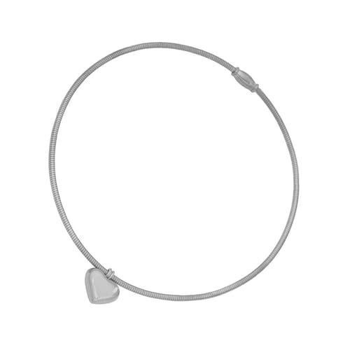 Zkydhbd Herz/Kugel Form Halskette Schlange Knochenkette Colarmbone Halsketten Halskette Stylische Frauen Accessoires Elegante Schlüsselbeinkette von Zkydhbd