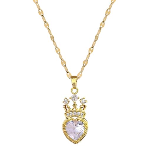 Zkydhbd Herzanhänger Halskette Für Frauen Mädchen Eleganter Strasssturm Choker Verstellbar von Zkydhbd
