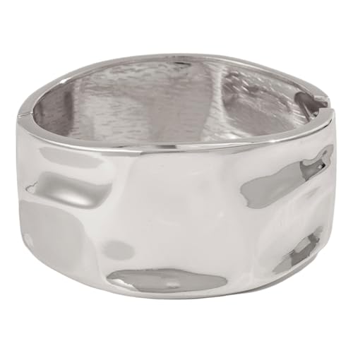 Zkydhbd Hip Hop Unregelmäßige Frühlingsbänder Punk Weitmanschuppen Geometrische Armbänder Party Schmucklegierung Textur Für Frauen Und Männer Unisex Modearmband von Zkydhbd