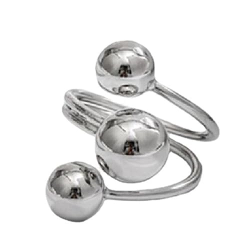 Zkydhbd Hochglänzende Kreisförmige Ringe Für Tägliche Modische Statement Komfortable Verstellbare Offene Fingerringe Stylish Geschenk Für Männer Und Frauen Täglich Kleidung Accessoire von Zkydhbd