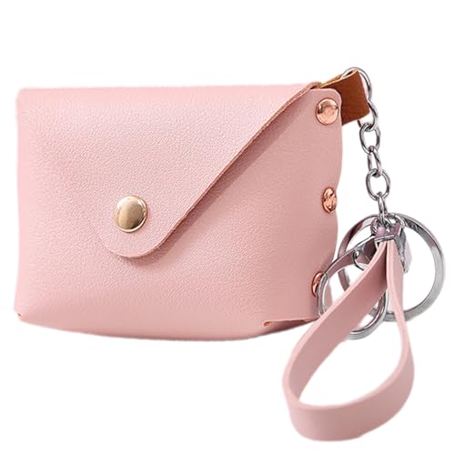 Zkydhbd Kleine Armbandbeutel Tragbarer Schlüsselhalter Compact PU Leder Schlüsselbund Brieftasche Für Frauen Zum Einkaufen Und Reisen Modischer Schlüsselbeutelbeutel von Zkydhbd