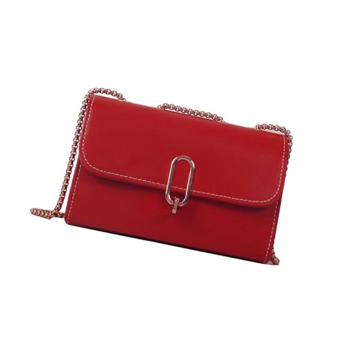 Zkydhbd Kleine Leder Crossbody Tasche Mit Kettenriemen PU Umhängetaschen Abend Lässig Satchel Geldbörse Für Tägliche Essentielle Kleine Leder von Zkydhbd