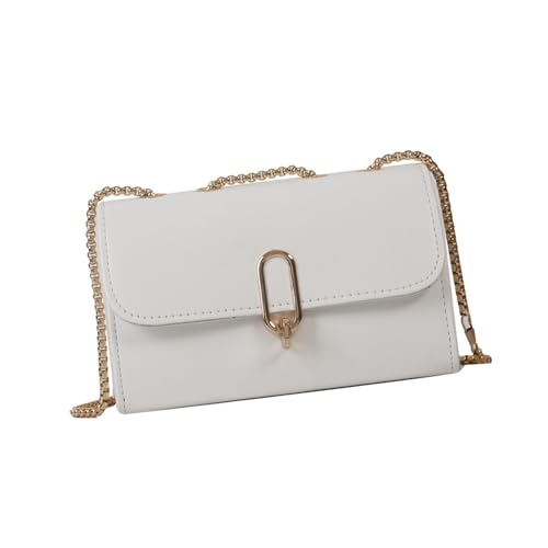 Zkydhbd Kleine Leder Crossbody Tasche Mit Kettenriemen PU Umhängetaschen Abend Lässig Satchel Geldbörse Für Tägliche Essentielle Kleine Leder von Zkydhbd