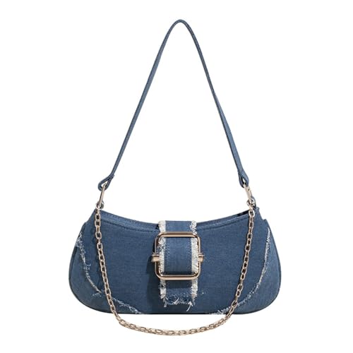 Zkydhbd Kompakte Jean Satchel Handtasche Trendy Kette Lässiger Umhängetasche Für Telefon Und Brieftasche Essentielles Aufbewahrungsbüro Für Profis von Zkydhbd