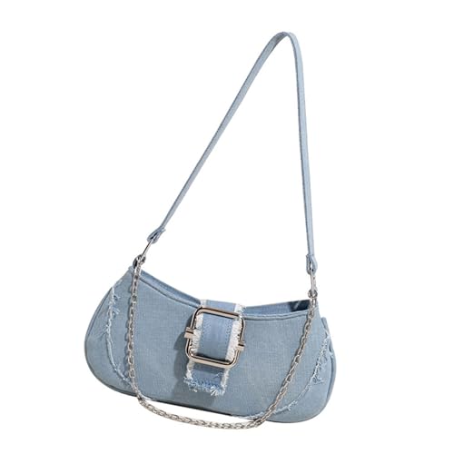 Zkydhbd Kompakte Jean Satchel Handtasche Trendy Kette Lässiger Umhängetasche Für Telefon Und Brieftasche Essentielles Aufbewahrungsbüro Für Profis von Zkydhbd