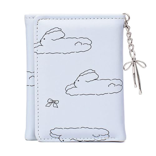 Zkydhbd Koreanische Stile Bowknot Kaninchen Brieftasche Für Frauen PU Leder Kurzwolkereinbetrieb Geldbeutel Münzhalter Und Mehrere Kartenschlitze PU Brieftasche von Zkydhbd