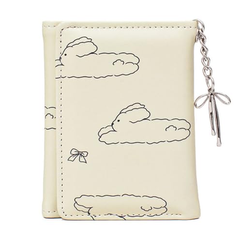 Zkydhbd Koreanische Stile Bowknot Kaninchen Brieftasche Für Frauen PU Leder Kurzwolkereinbetrieb Geldbeutel Münzhalter Und Mehrere Kartenschlitze PU Brieftasche von Zkydhbd