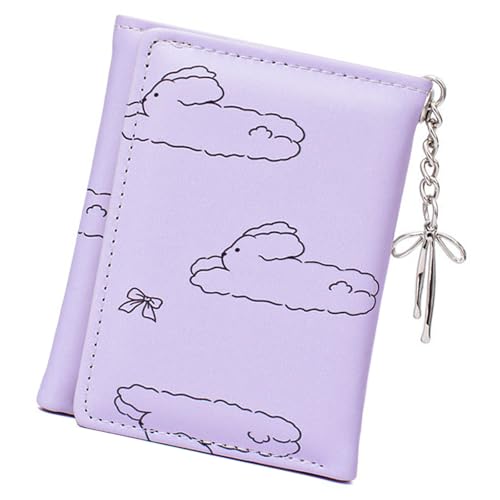 Zkydhbd Koreanische Stile Bowknot Kaninchen Brieftasche Für Frauen PU Leder Kurzwolkereinbetrieb Geldbeutel Münzhalter Und Mehrere Kartenschlitze PU Brieftasche von Zkydhbd