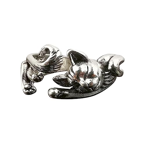 Zkydhbd Langlebige Legierung Häkelring Spielerischer Stil Einzigartig Gefertigter Fingerschmuck Strickringe Legierungsmaterial Strickring von Zkydhbd