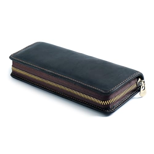 Zkydhbd Lederpensthülle Füllbriefbeutel Reißverschluss Hülle 5-11 Bleistift Für Frauen Männer Schreibwerkzeughalter von Zkydhbd