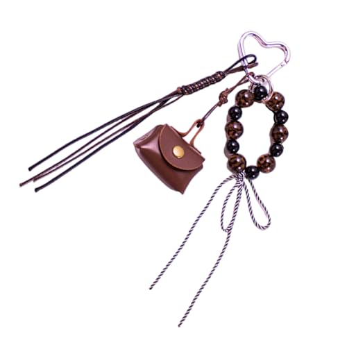 Zkydhbd Leoparden Druckbilanz Mit Perlen Seilschlüsselkettenbeutel Anhängerschlüsselung Für Handtaschen Rucksackzubehör Und Mehr Perlenseilschlüsselkette von Zkydhbd