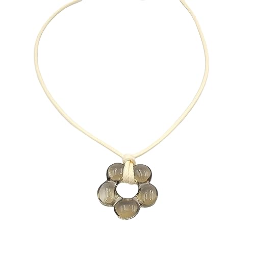 Zkydhbd Mädchen Herz Hohlfarbene Glasur Halskette Weibliche Temperament Nische Kolarbone Kette Einstellbare Halskette Verstellbares Schlüsselbeinkettenkette Halskette von Zkydhbd