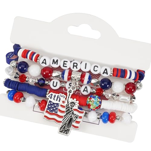 Zkydhbd Mehrschichtiger Armband Independence Day Armband Künstlicher Kristall Charme Für Stilvolle Outfits Independence Day Schmuck Geeignet Zkydhbd Mehrschichtiger Armband Independence Day Armband Künstlicher Kristall Charme Für Stilvolle Outfits Independence Day Schmuck Geeignet von Zkydhbd