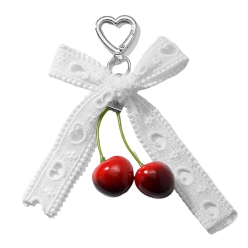 Zkydhbd Mehrzweckliebe Love Cherrys Bowknot Charme Tragbarer Schlüsselhalter Für Stilvolle Frauen Praktische Taschen Accessoire Für Den Täglichen Gebrauch Modischen Schlüsselhalter von Zkydhbd