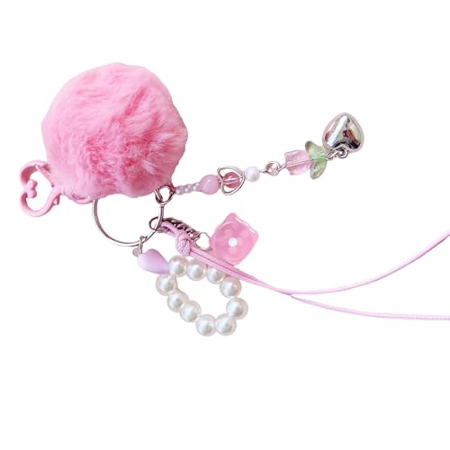 Zkydhbd Mehrzweckperlen Verschönerte Keyring Trendy Perlen Sphere Keychain Sturdy Acryl Beutel Dekoration Trendy Keyring Decors von Zkydhbd