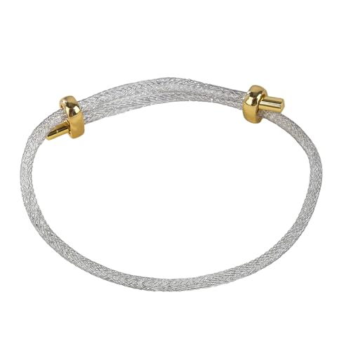 Zkydhbd Minimalistischer Black Metall Mesh Armband Sicherer Verriegelungsmechanismus Vielseitiger Schmuck Für Lässige Oder Formelle Anlässe Einstellbares Stahldrahtarmband von Zkydhbd