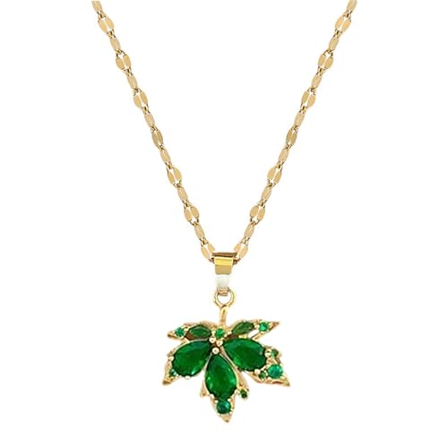 Zkydhbd Mode Ahornblatt Anhänger Halskette Mit Komplizierten Grünen Designs Für Trendige Frauen Die Die Natur Und Modische Stilvolle Frauenschmuck Lieben Zkydhbd Mode Ahornblatt Anhänger Halskette Mit Komplizierten Grünen Designs Für Trendige Frauen Die Die Natur Und Modische Stilvolle Frauenschmuck Lieben von Zkydhbd