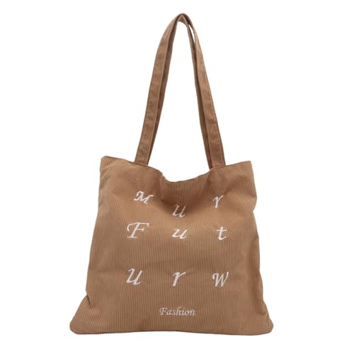 Zkydhbd Mode Cord Umhängetasche Mit Ausreichend Platz Für Tägliche Gebrauchs Arbeitsreise Und Schulbuchstaben Stickerei von Zkydhbd