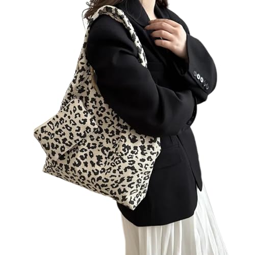 Zkydhbd Mode Leoparden Print Umhängetasche Für Tägliche Verwendung Essential Storage Slouchy Casual Underarm Tasche Handtasche Trendy Arm von Zkydhbd