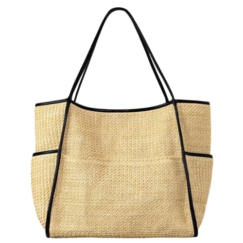 Zkydhbd Mode Stroh Umhängetasche Für Frauen Und Mädchen Große Kapazität Handtasche Unterarmtaschen Mit Bequemem Atmungsaktiv von Zkydhbd