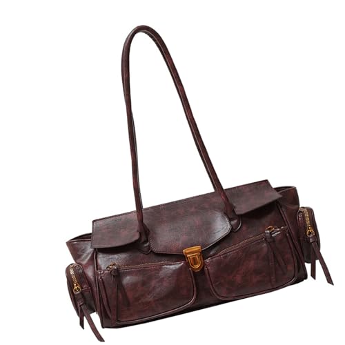 Zkydhbd Mode Umhängetasche Mit Reichlich Raum Und Praktischer PU Leder Achsel Achselbaus Abend Handtasche Für Frauen Trendy Damen Geldbörse von Zkydhbd