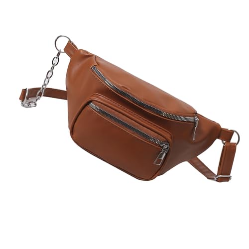 Zkydhbd Mode Und Praktische Frauen Umhängetasche PU Leather Crossbody Geldbörse Verstellbares Reisebrustpaket Für Pendler Frauen Hüfttasche von Zkydhbd