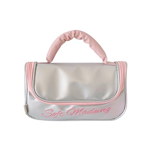 Zkydhbd Modebögen Kosmetische Organisierte Tragbare Reisetilme Toiletten Aufbewahrungstasche Stylische Make Up Tasche Handtasche Für Schönheit Enthusiasten Tragbarer Reisemaser Make Up Organizer von Zkydhbd