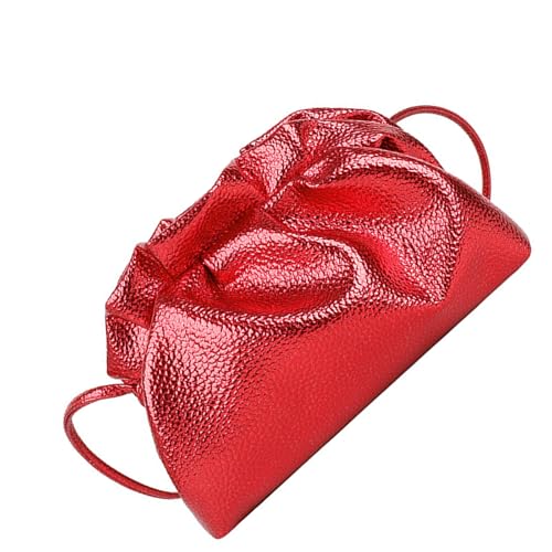 Zkydhbd Moderne Crossbody Geldbörse Faltiges Wolkenmuster Leichtes PU Stoff Geräumiger Innenraum Mehrzweckverschleiß Verstellbarer Schultergurt Abendwolkenbeutel von Zkydhbd