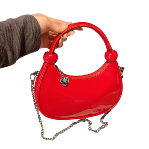 Zkydhbd Moderne Frauen Umhängetasche Geräumige Crossbody Geldbörse Mit Geknotetem Design Und Abnehmbarem Kettengurt Pu Satchel Geldbeutel Für Reisen von Zkydhbd