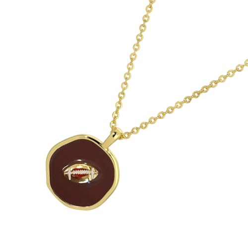 Zkydhbd Moderne Sportschmuck Metallstahl Ball Halskette Leicht Anhänger Charm Halschain Accessoire Für Männer Frauen Stilvoller Anhänger Halskette von Zkydhbd