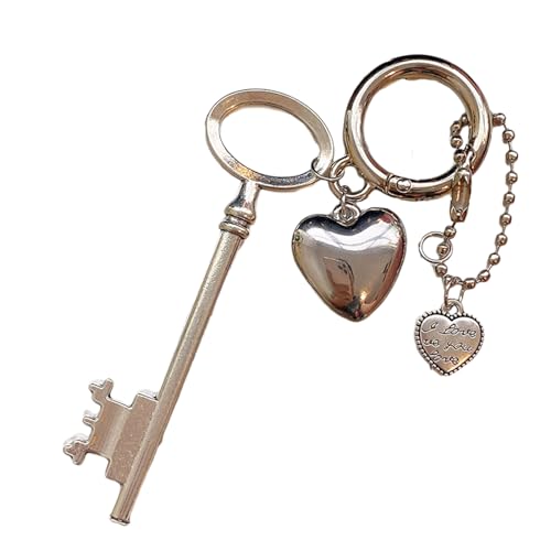 Zkydhbd Modeschlüssel Und Herzschlüsselketten Legierung Keyring Schmuck Herz Keyring Handtasche Accessoires Für Frauen Mädchen Herzförmiger Schlüsselbund von Zkydhbd
